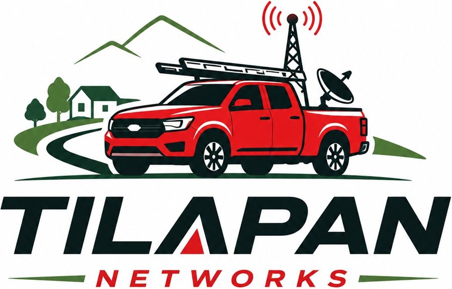 Camioneta de Tilapan Networks equipada para instalación de internet